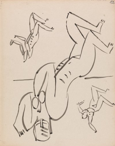 Tre studier för en kvinnlig figur av Henri Gaudier-Brzeska