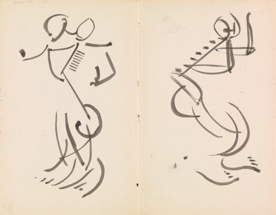 Två dansande figurer av Henri Gaudier-Brzeska