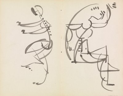 Två figurstudier av Henri Gaudier-Brzeska