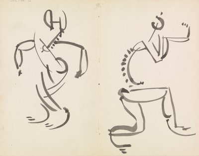 Två figurstudier av Henri Gaudier-Brzeska