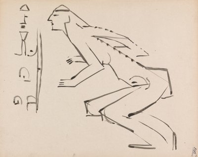 Två studier för en skulptur av Henri Gaudier Brzeska