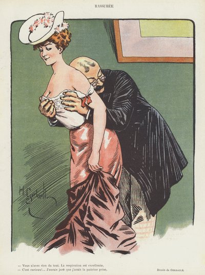 Illustration för Le Rire (färg litho) av Henri Gerbault