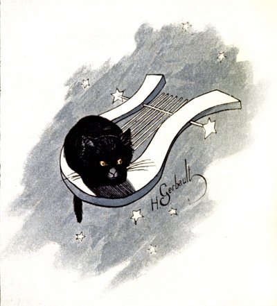 Le Chat Noir, Parisisk kabaré, ca 1900 (illustration) av Henri Gerbault