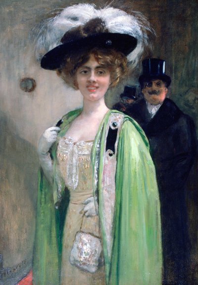 Ett par som anländer till en händelse, c1872-1929 av Henri Gervex
