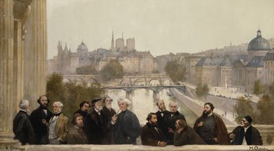 Århundradets panorama: Dupré, Rousseau, Isabey, Millet, Couture, Daubigny, Diaz..., 1889. av Henri Gervex
