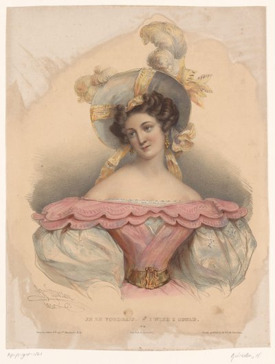 Ung kvinna med ångerfulla tankar Je le buidrais / Jag önskar att jag kunde (titel på objekt) Representationer av figurer förlorade i tankar (serietitel) av Henri Grevedon
