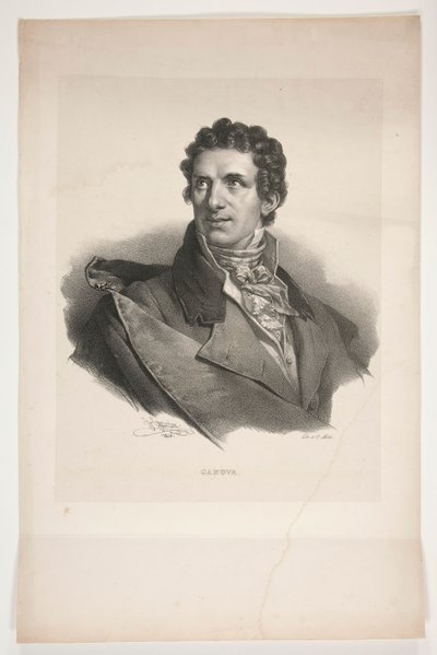 Porträtt av Antonio Canova av Henri Grevedon