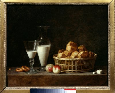 Det lilla mellanmålet eller karaffen av orgeat Målning av Roland Delaporte (de la Porte) (1724-1793) 1787 Sön. 0,37x0,46 m Paris, Louvren. av Henri-Horace Roland Delaporte