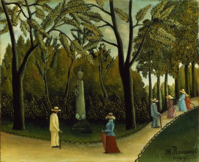 Monumentet till Chopin i Luxembourgträdgården av Henri J.F. Rousseau