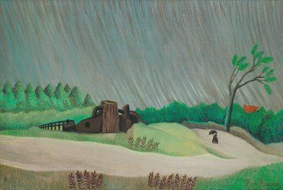 En regnig morgon (olja på duk) av Henri Rousseau