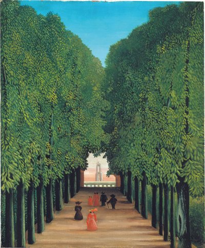 The Avenue in the Park at Saint Cloud, ca 1908 (olja på duk) av Henri Rousseau