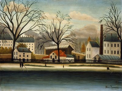 Förorter; Banlieue, c.1896 av Henri J.F. Rousseau