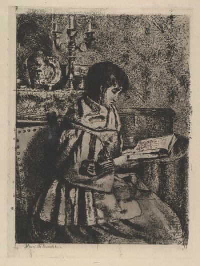 Läsaren, ca. 1870. av Henri Jean Augustin de Braekeleer