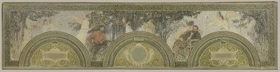 Skiss till salongen vid södra entrén till Hôtel de Ville de Paris: Måleri - Litteratur av Henri Jean Guillaume Martin