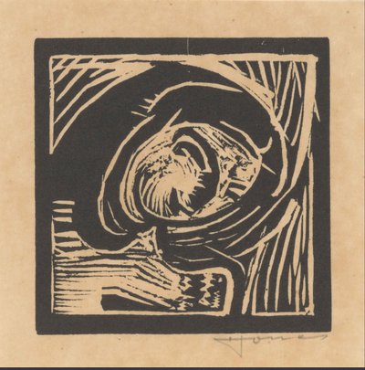 Huvudet av en figur av Henri Jonas (signed by artist)