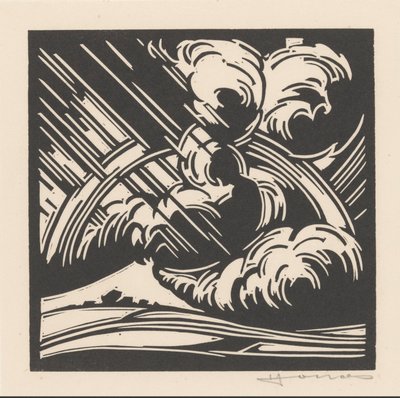Storma över ett landskap av Henri Jonas (signed by artist)