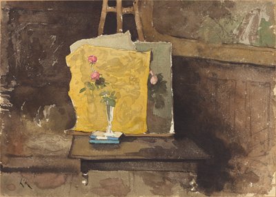 Ett hörn av en studio av Henri Joseph Harpignies