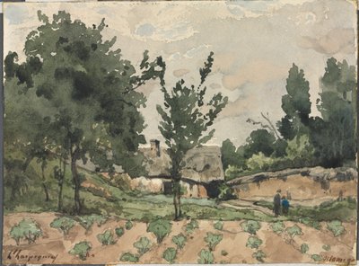 Landskap med bondgård, 1892. av Henri Joseph Harpignies