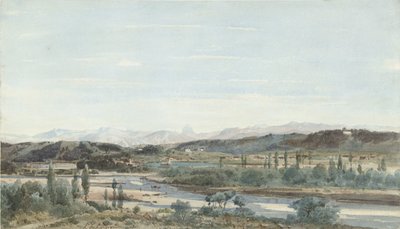 Landskap med en floddal i södra Frankrike av Henri Joseph Harpignies