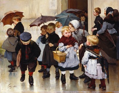 Lämnar klassen, 1888 av Henri Jules Jean Geoffroy
