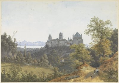 Utsikt över Lausanne, med utsikt över slottet och katedralen av Henri Knip
