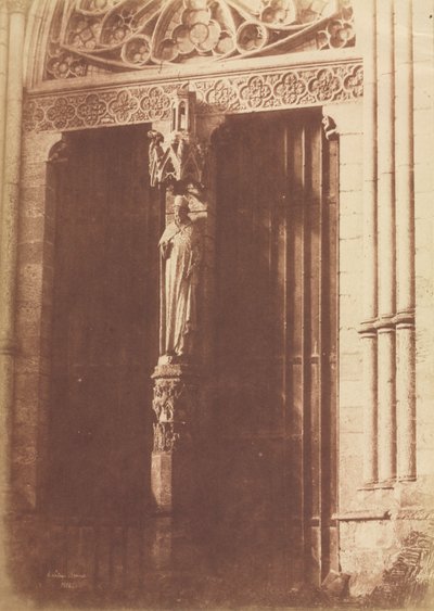 Amiens, norra fasaden av transeptet, 1852. av Henri Le Secq