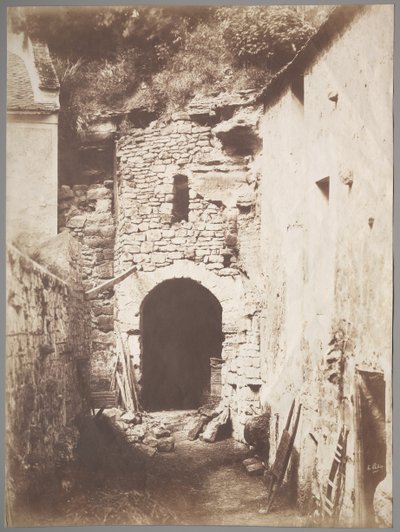 Bakom Troglodytegården, ca. 1853. av Henri Le Secq