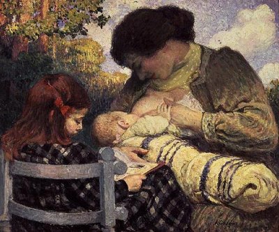 Moderskap, 1905 av Henri Lebasque