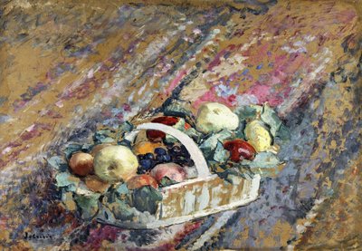Stilleben med en fruktkorg; Nature Morte au Panier de Fruits, av Henri Lebasque