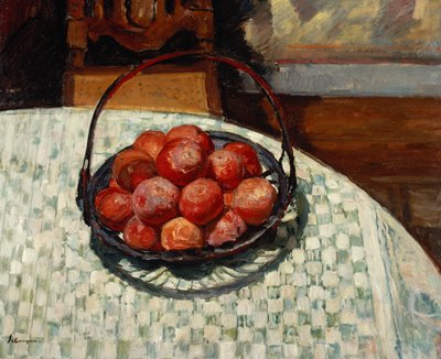 Fruktkorgen; Frukt korg, av Henri Lebasque
