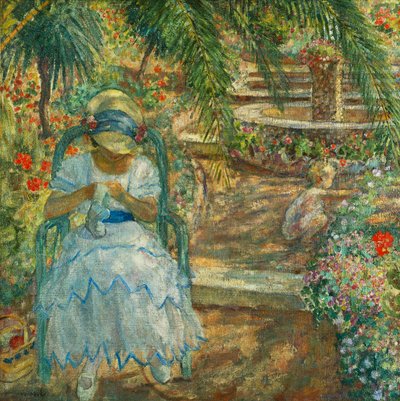 Under palmerna; under palmerna, av Henri Lebasque
