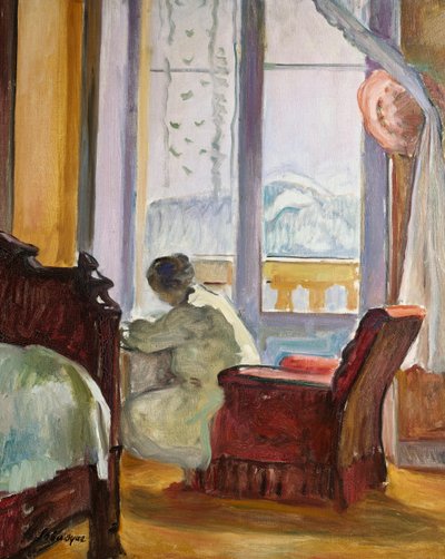 Kvinna som skriver av Henri Lebasque