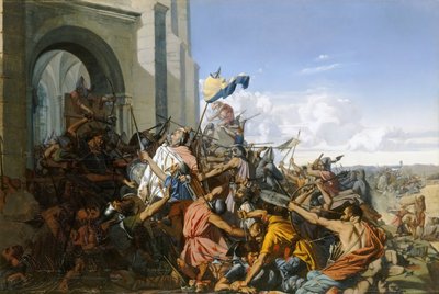 Robert le Forts död i slaget vid Brissarthe, 866 av Henri Lehmann