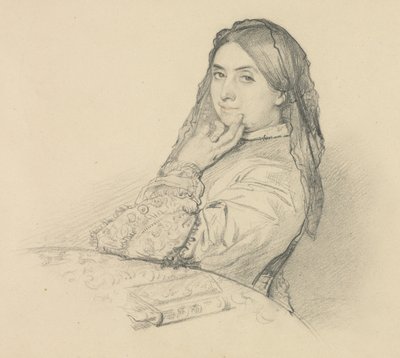Porträtt av hans mor av Henri Lehmann