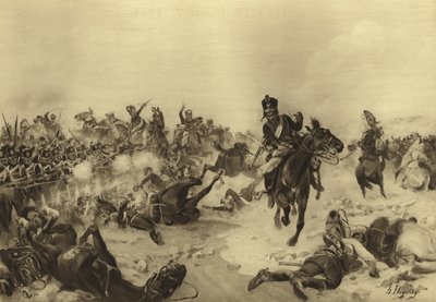 Slaget vid Fuentes de Onoro, 1811 (gravyr) av Henri Louis Dupray