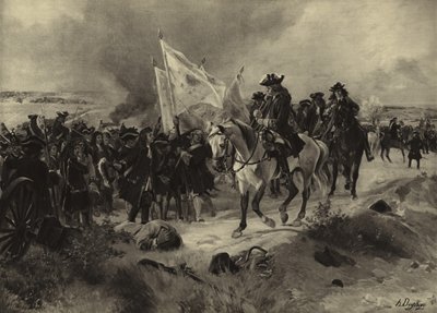Slaget vid Ramillies, 1706 (gravyr) av Henri Louis Dupray