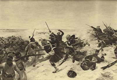Slaget vid Tel el-Kebir, 1882 (gravyr) av Henri Louis Dupray