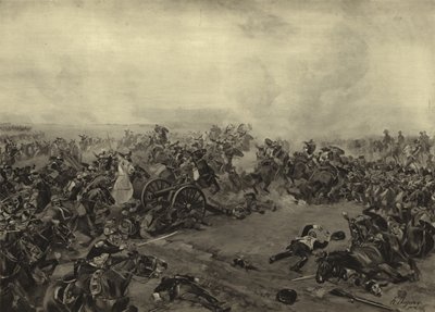 Slaget vid Waterloo, 1815 (gravyr) av Henri Louis Dupray