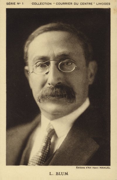 Leon Blum, ca 1930-talet (svartvitt foto) av Henri Manuel