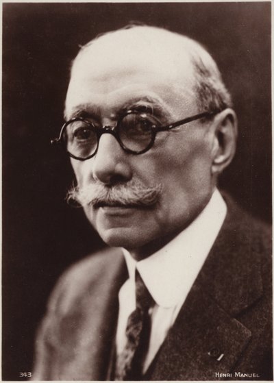 Porträtt av Andre Messager (s/v foto) av Henri Manuel