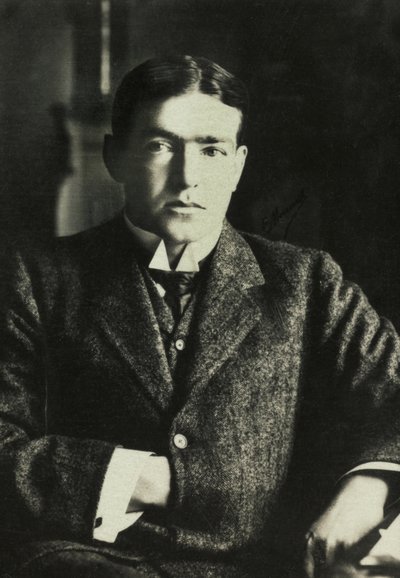 Porträtt av Ernest Shakleton, ca 1905 (foto) av Henri Manuel