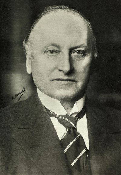 Porträtt av Lord Georges Curzon (fotografi) av Henri Manuel