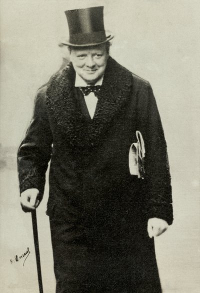 Porträtt av Winston Churchill (foto) av Henri Manuel