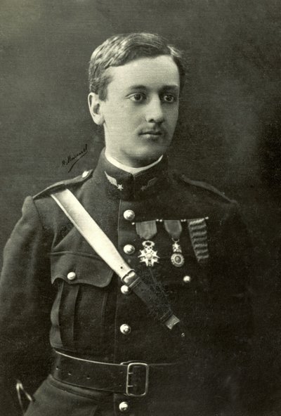 Porträtt av flygaren Georges Guynemer (foto) av Henri Manuel