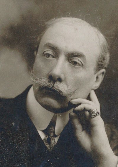 Porträtt av pianisten och kompositören André Messager 1853-1929. av Henri Manuel