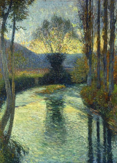Flodstränderna; Au Bord de la Riviere, av Henri Martin