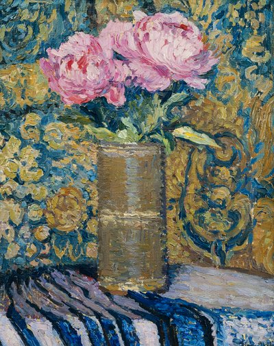 Bukett pioner; Buketten pioner, av Henri Martin