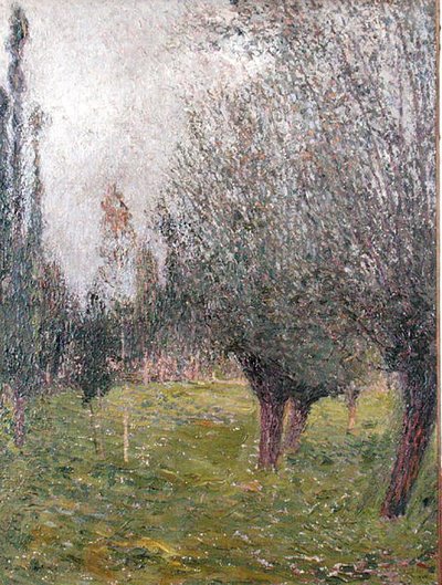 Landskap med träd (olja på duk) av Henri Martin