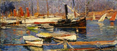 Hamnen i Marseille, 1904-1918 av Henri Martin