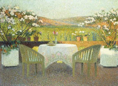 Terrassen i solen; Den soliga terrassen, 1920 av Henri Martin